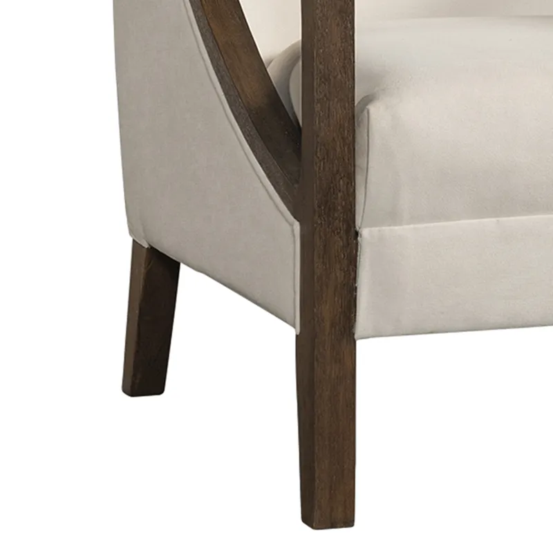 Hopkins Chair w/Brown Arm Columbia Natural