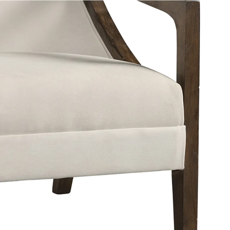 Hopkins Chair w/Brown Arm Columbia Natural
