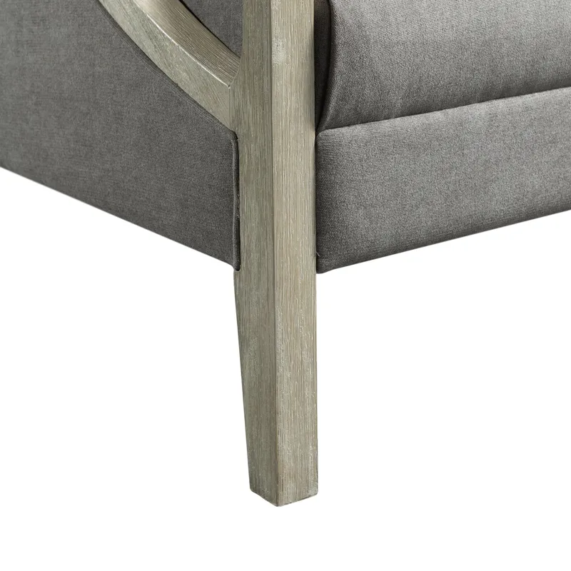 Hopkins Chair w/White Wash Arm Columbia Charcoal(ISTA 3)