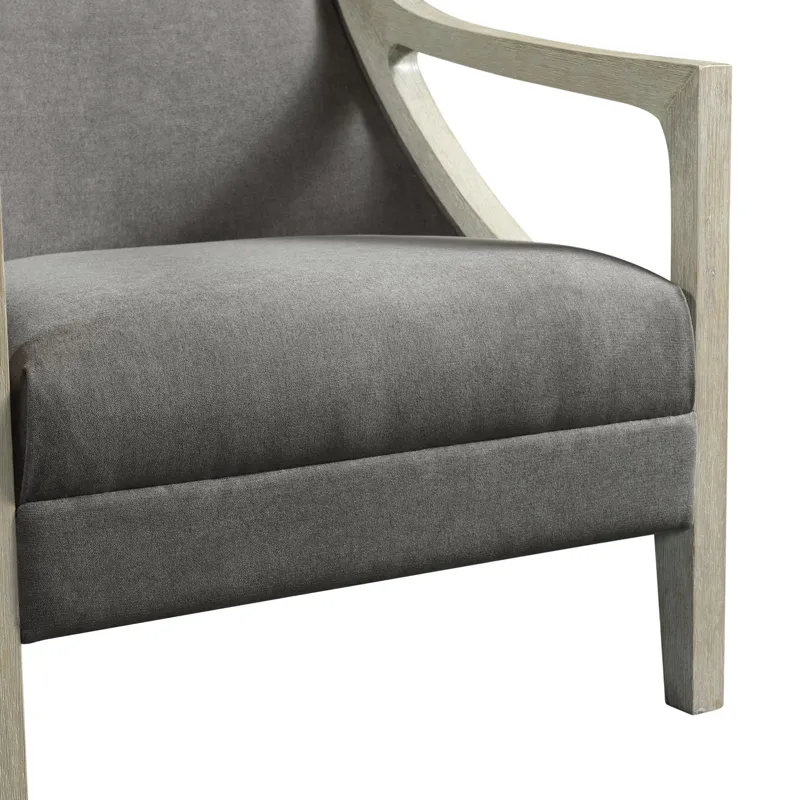 Hopkins Chair w/White Wash Arm Columbia Charcoal(ISTA 3)