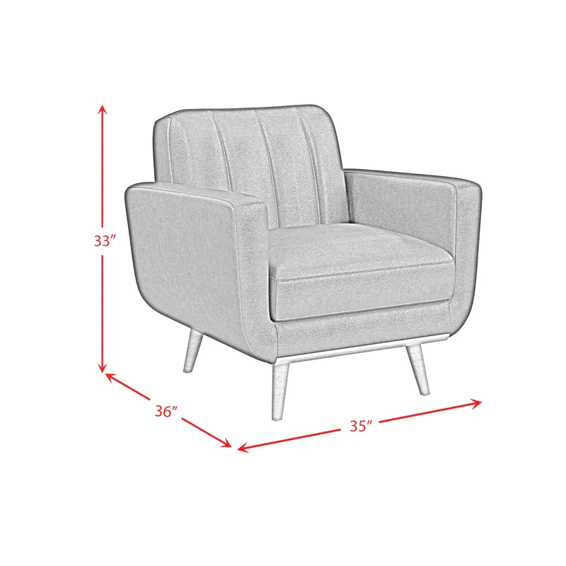 Horizon Chair with Wood Front in Pebble Dark Grey