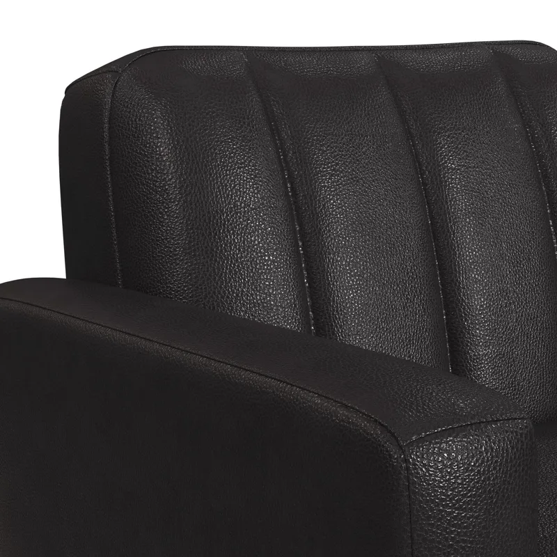 Horizon Chair with Wood Front in Pebble Dark Grey