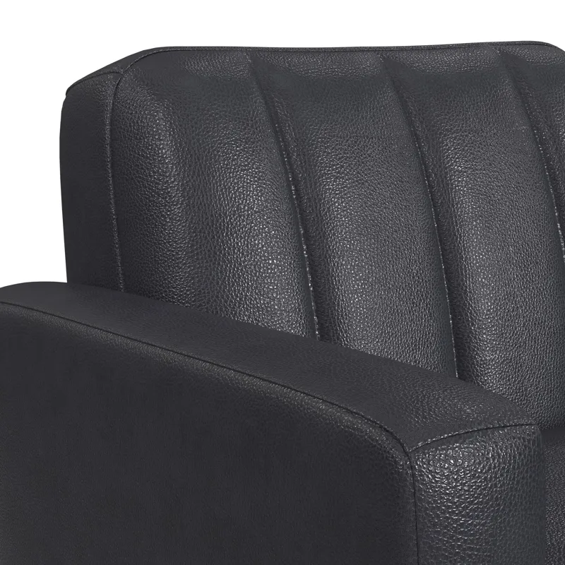 Horizon Chair with Wood Front in Pebble Navy