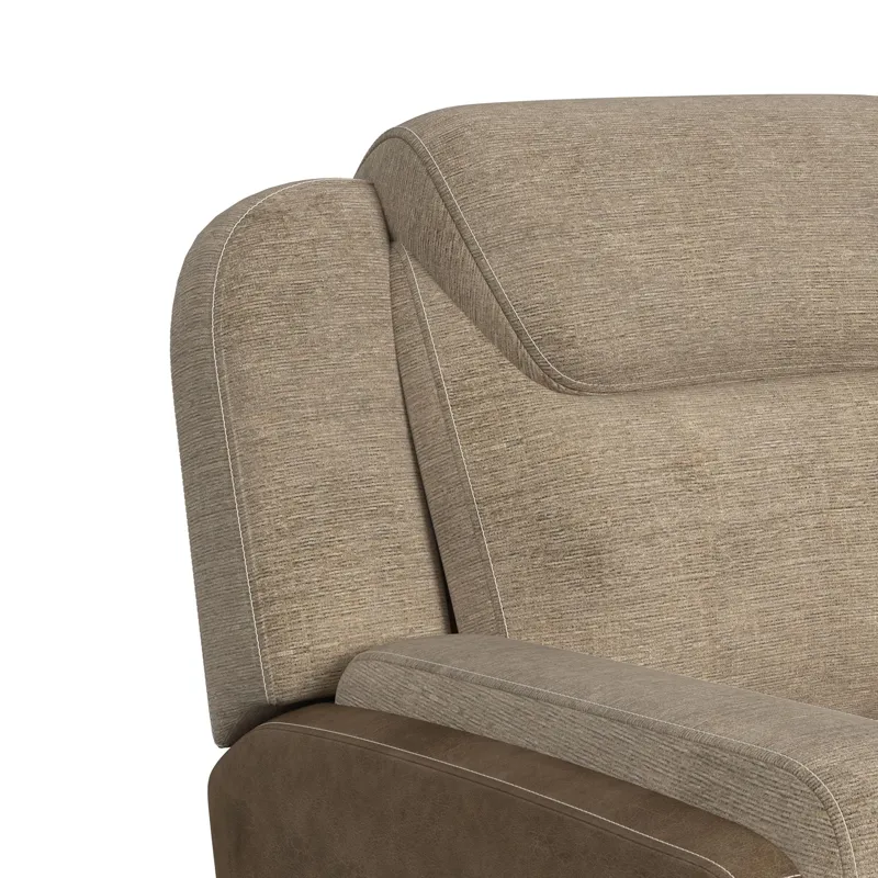 Hornet Motion Glider Loveseat with Console in Rancho Beige