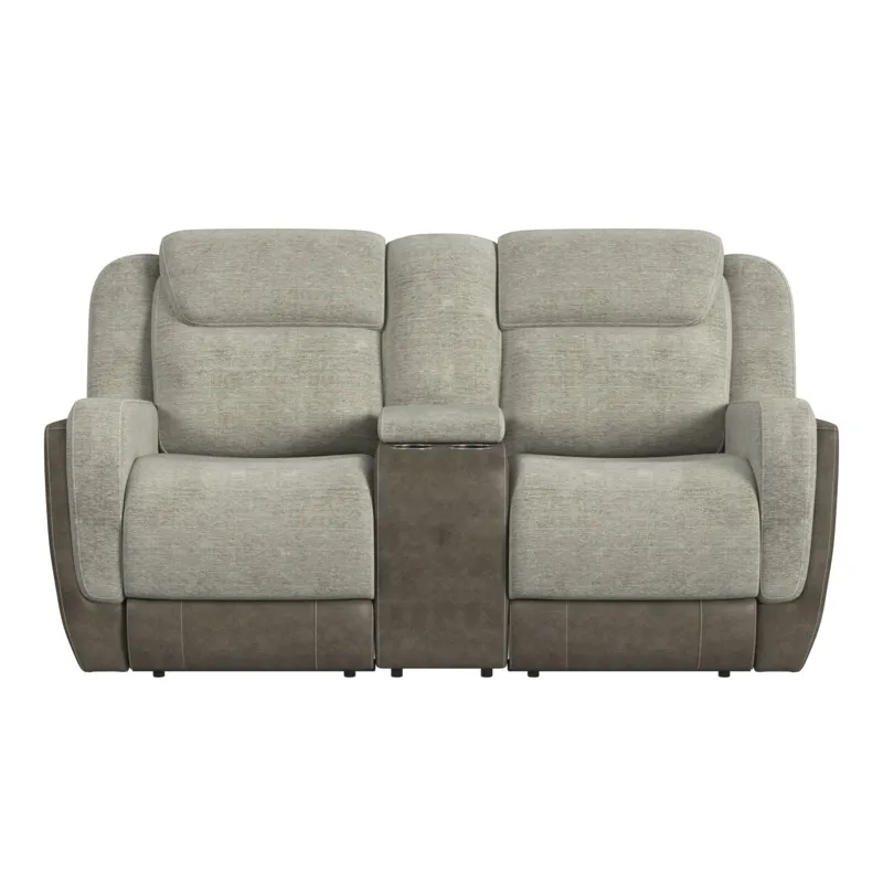 Hornet Motion Loveseat with Console in Rancho Taupe