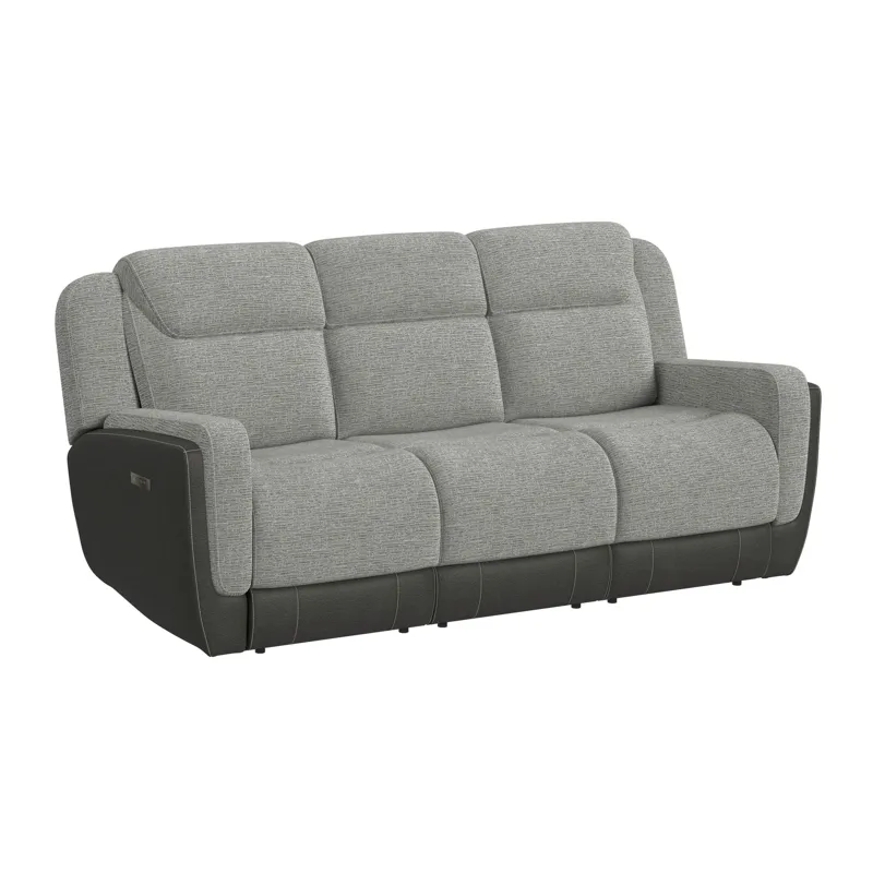 Hornet Power Motion Sofa with Power Headrest, Drop Table and PWS in Rancho Grey