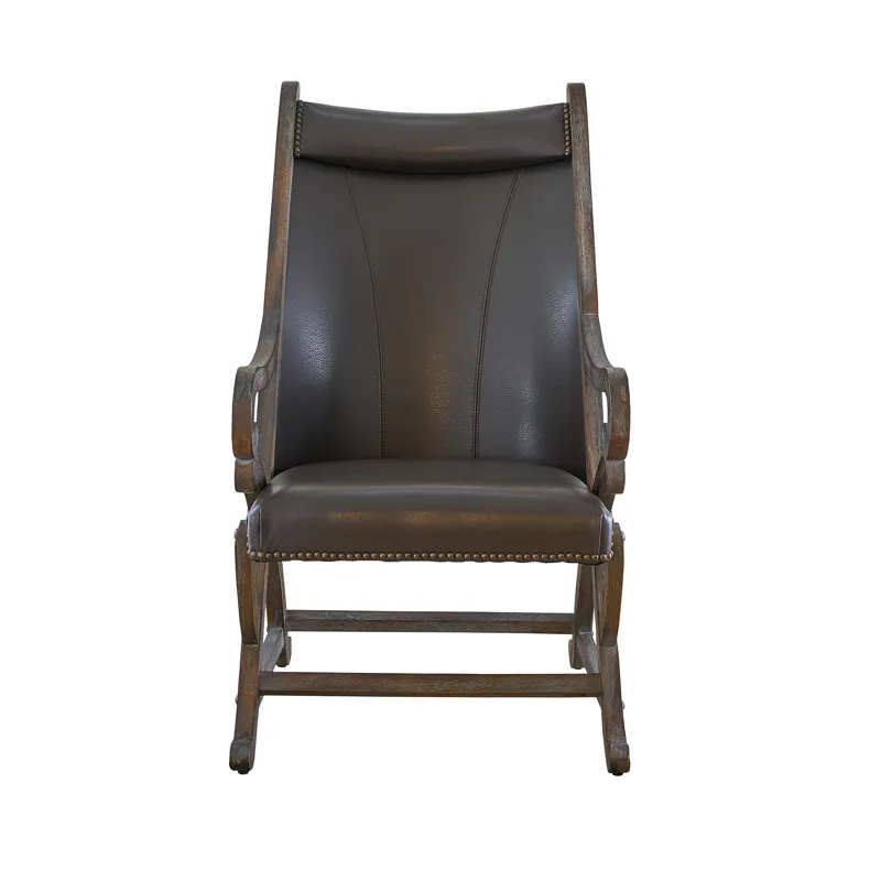 (L820) Hunter Chair & Ottoman- Brown