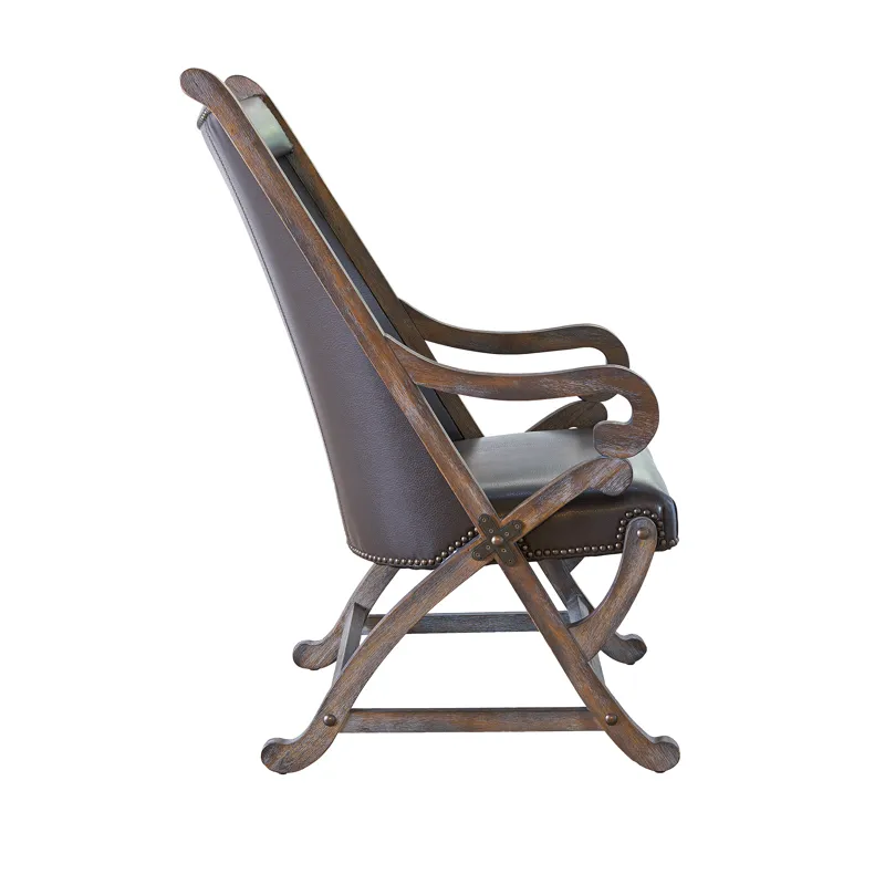 (L820) Hunter Chair & Ottoman- Brown