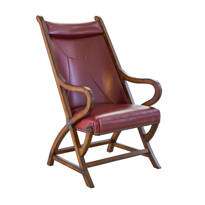 (L761) Hunter Chair and Ottoman - Cherry