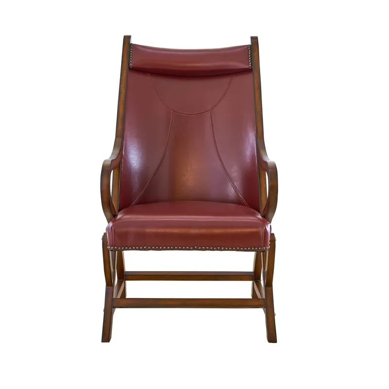 (L761) Hunter Chair and Ottoman - Cherry