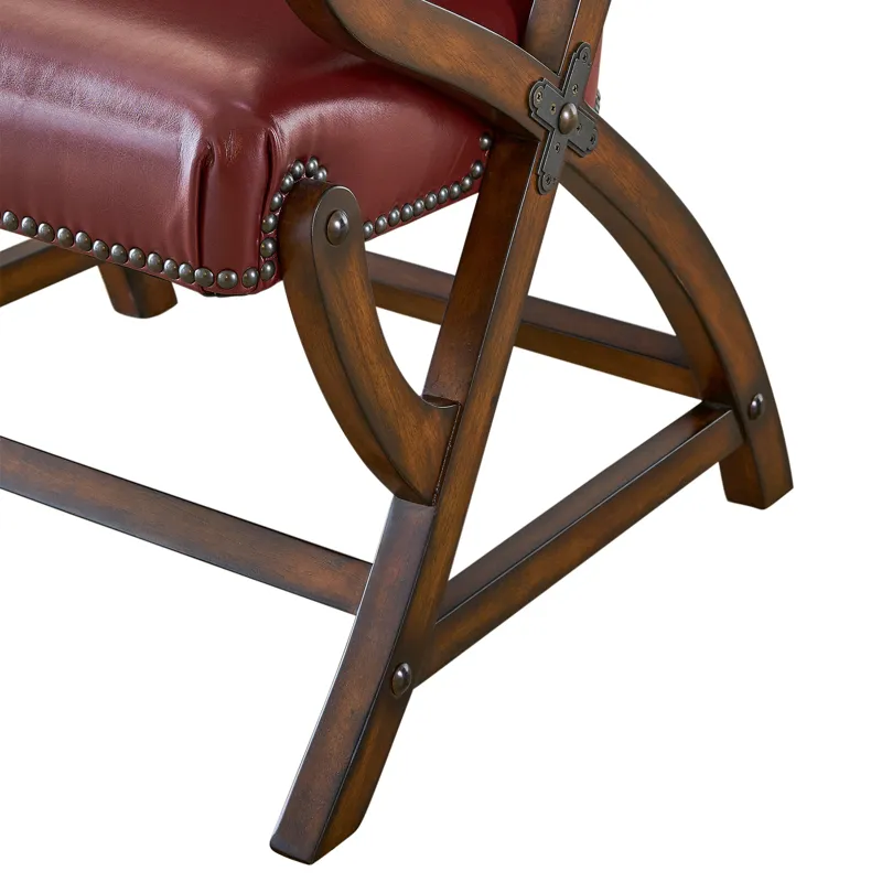 (L761) Hunter Chair and Ottoman - Cherry