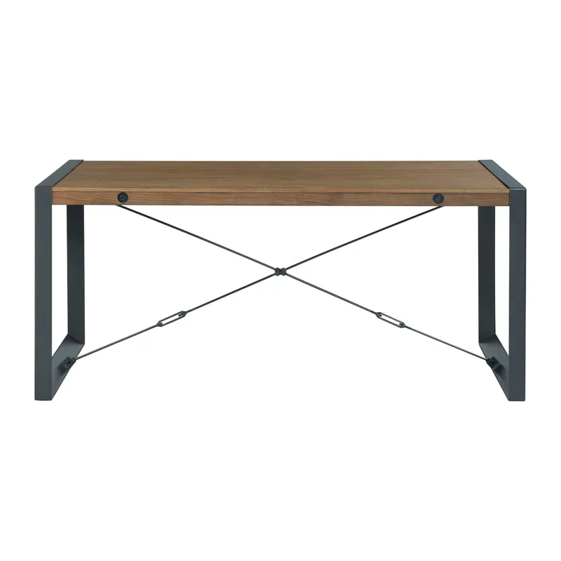 Industrial Rectangular Dining Table in Walnut