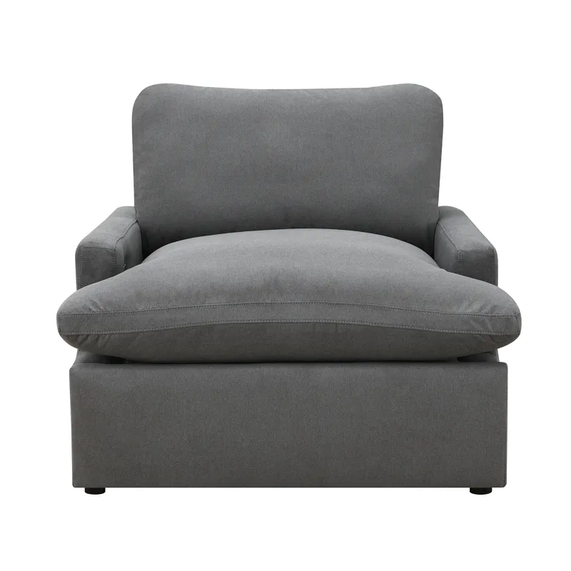 Inspirada Sectional - Fiber Cushion Power Recliner in Columbia Charcoal