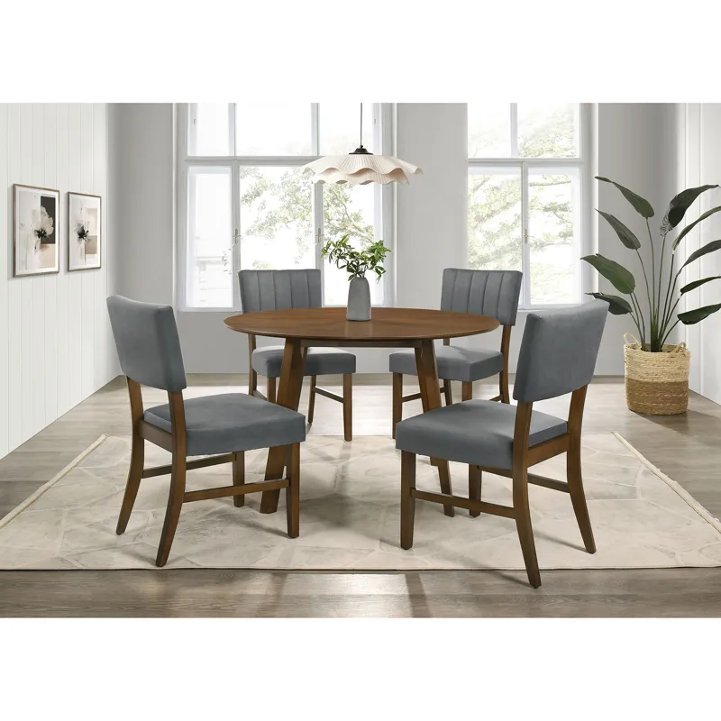 Ireland Round Dining Table in Walnut