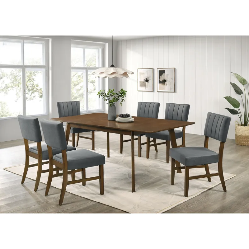 Ireland Dining Table with 18\" Leaf in Walnut