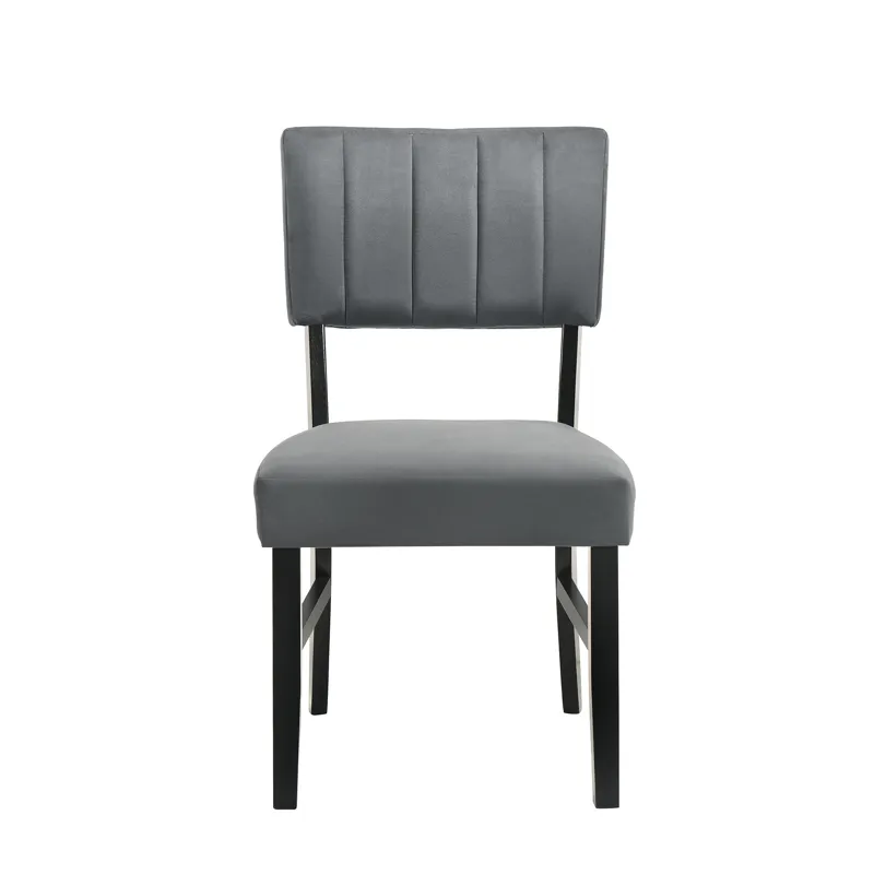 Ireland Dining Side Chair with Charcoal Velvet in Espresso (2 Per Carton)