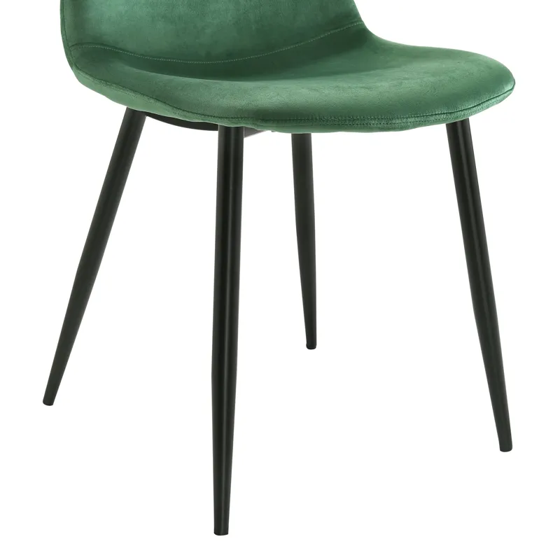 Isadora Side Chair in Emerald velvet 2 per Pack (3A Packing)