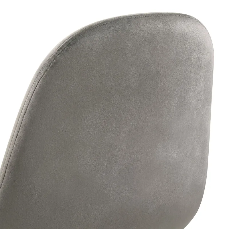 Isadora Side Chair in Light Grey velvet 2 per Pack (3A Packing)