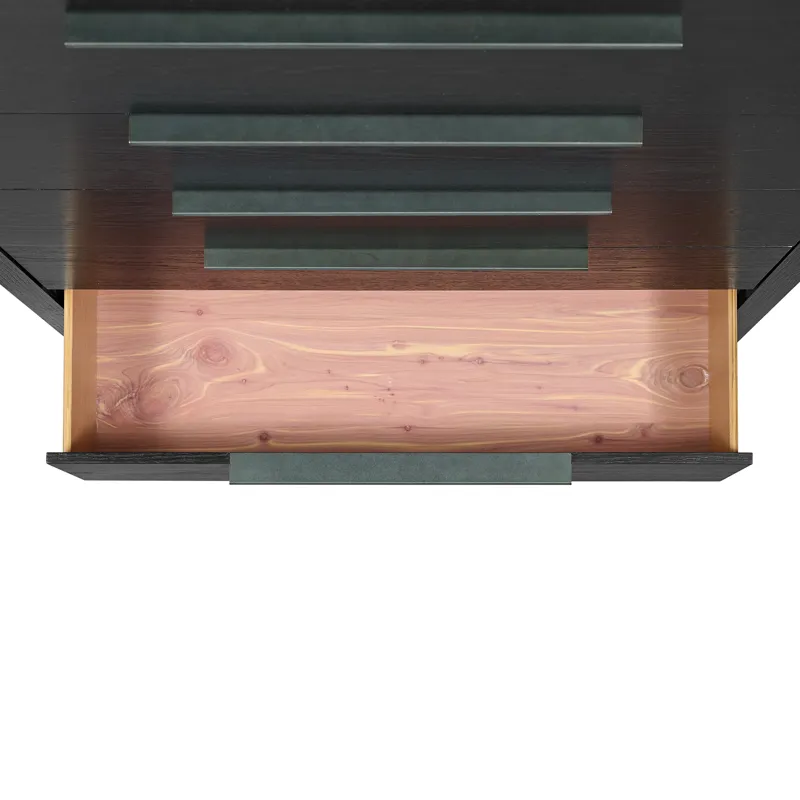 Island 5-Drawer Chest in Black