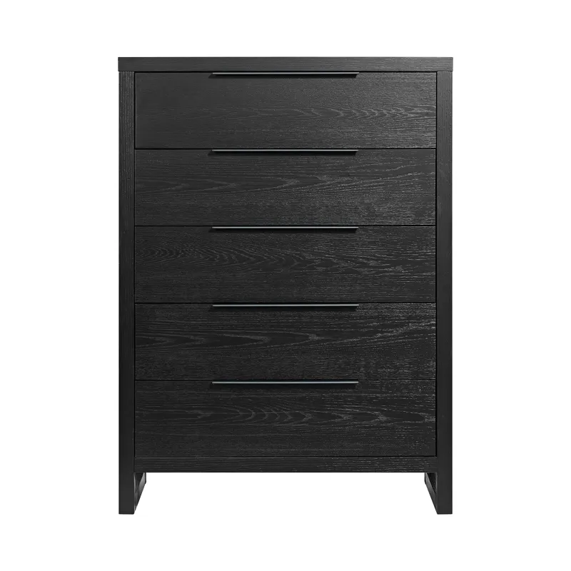 Island 5-Drawer Chest in Black