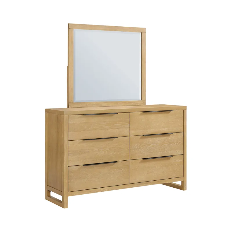 Island Dresser and Mirror Set in Natural