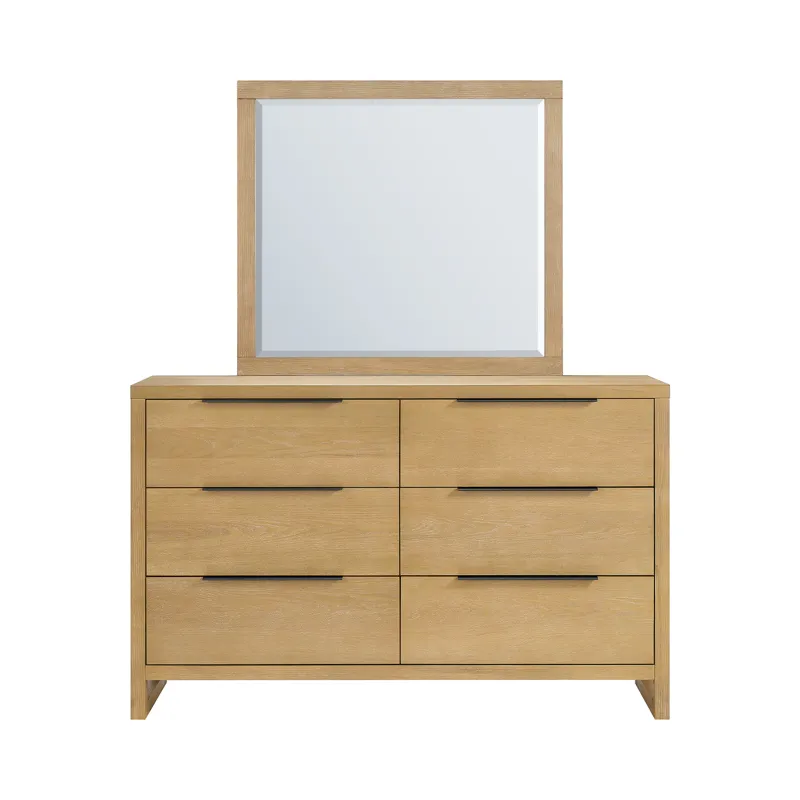 Island Dresser and Mirror Set in Natural