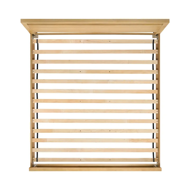Island King Wooden Panel Bed in Natural