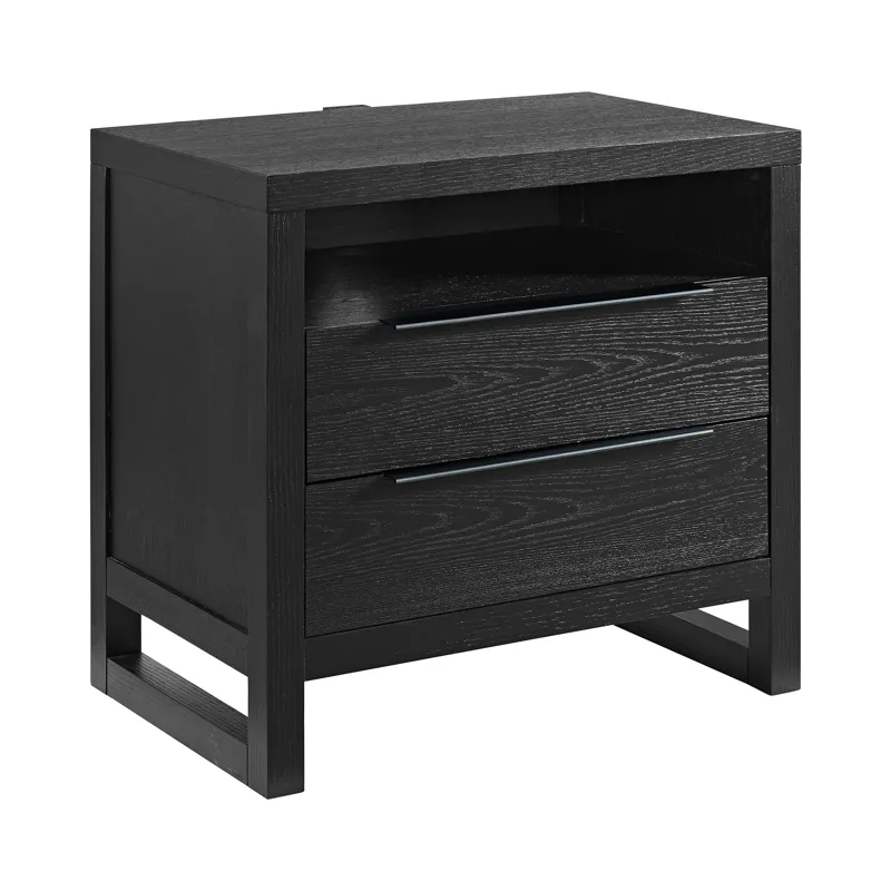 Island Nightstand with USBC in Black