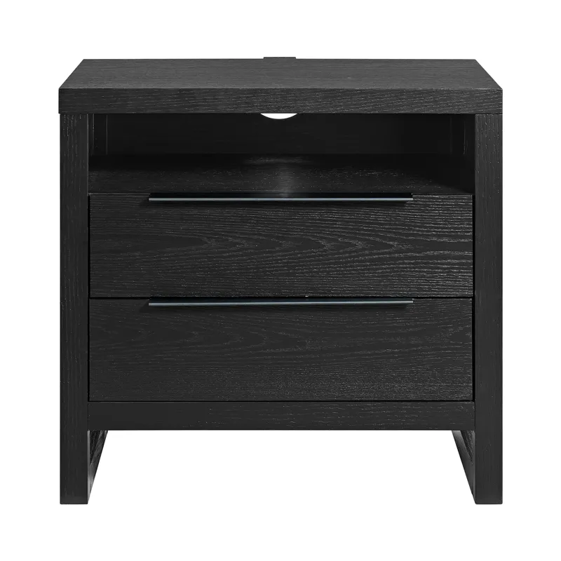 Island Nightstand with USBC in Black