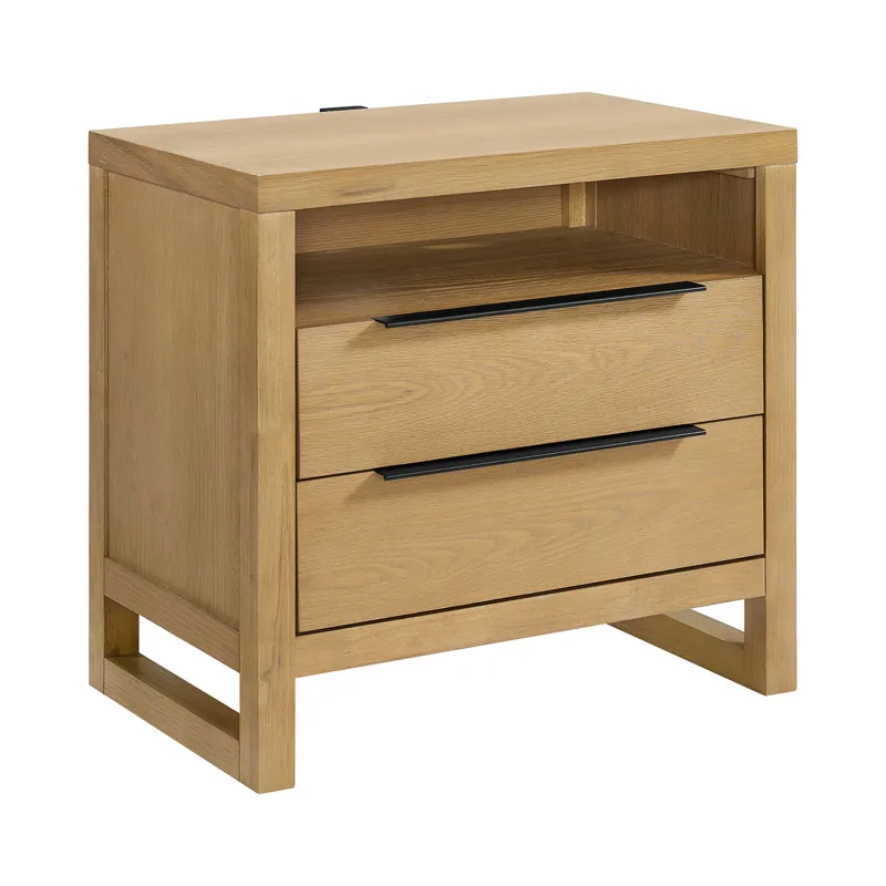 Island Nightstand with USBC in Natural