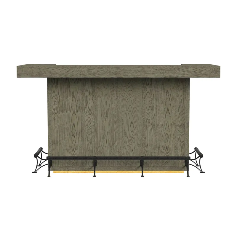 Jemma Bar Table with Light in Grey and Dark Espresso