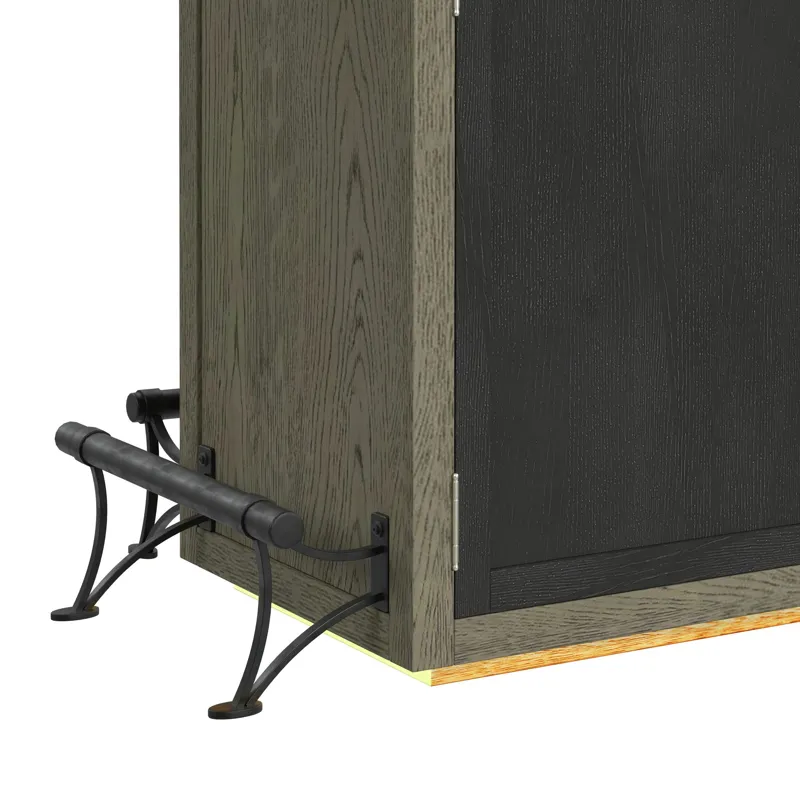 Jemma Bar Table with Light in Grey and Dark Espresso