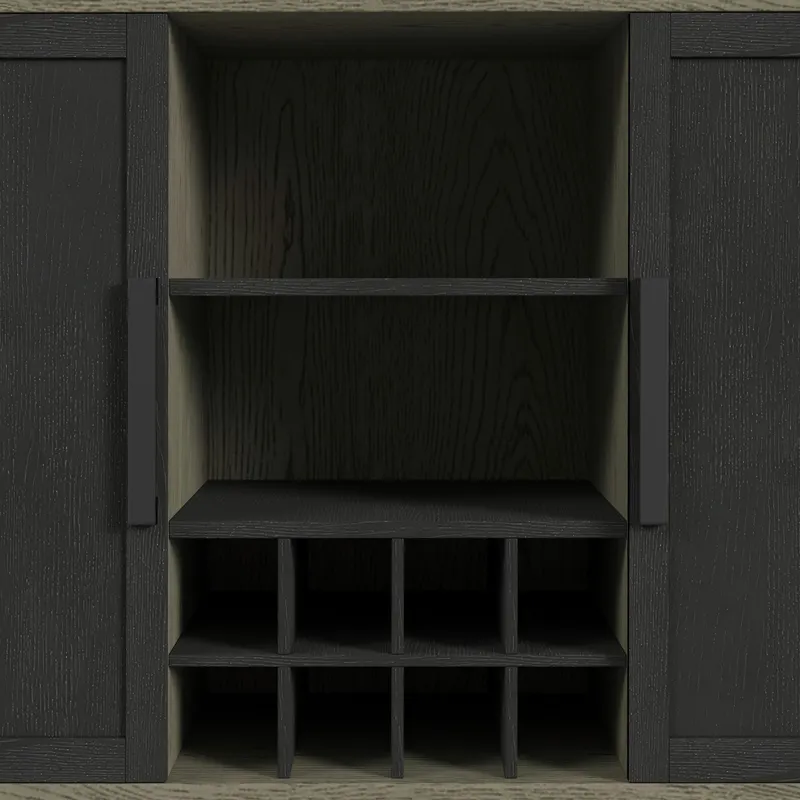 Jemma Bar Table with Light in Grey and Dark Espresso