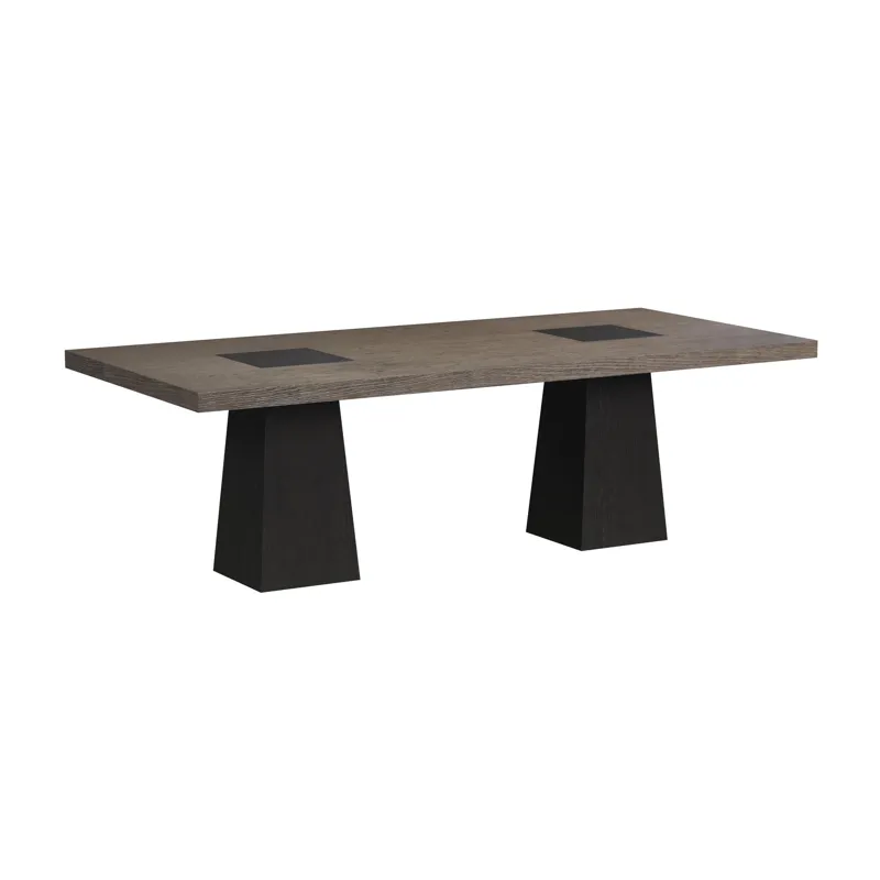 Jemma Rectangular Dining Table in Grey & Dark Espresso