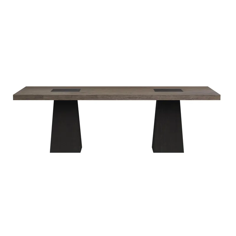 Jemma Rectangular Dining Table in Grey & Dark Espresso