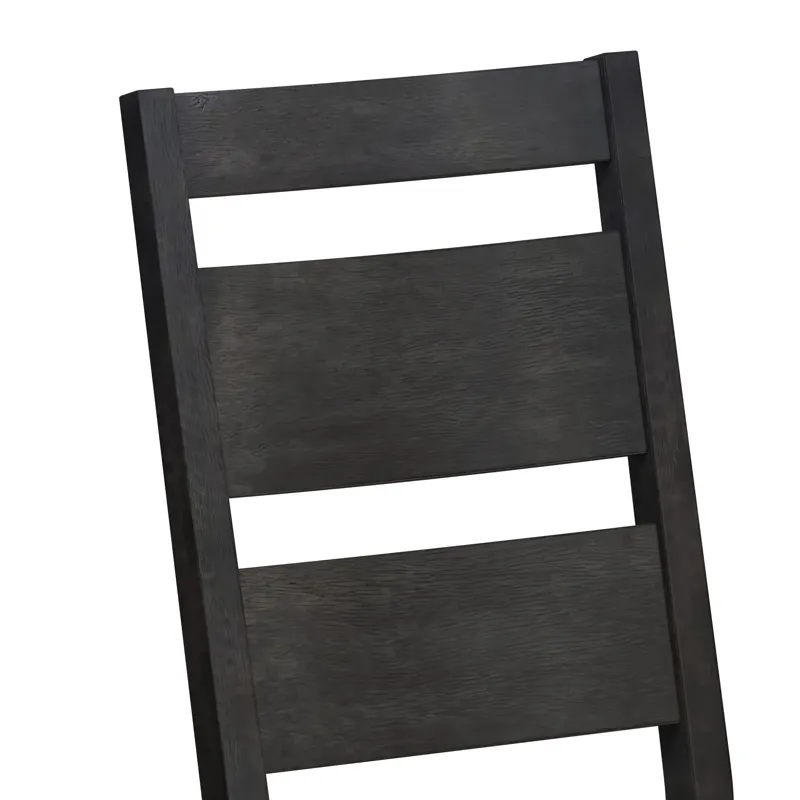 Jemma Wood Back Dining Side Chair with Beige Linen in Dark Espresso (2 Per Carton)