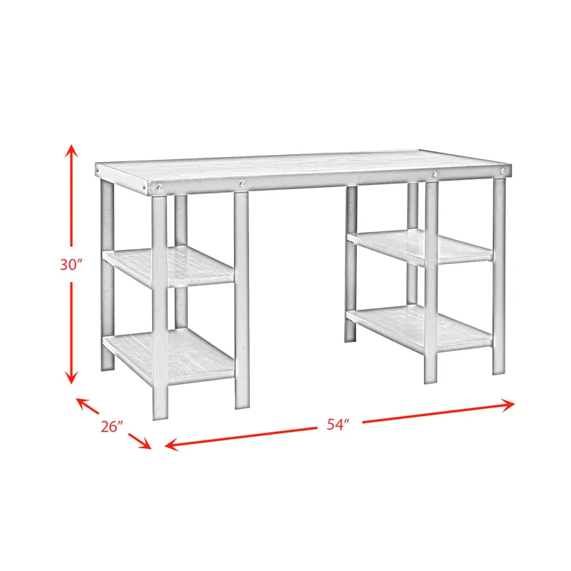 Jolene Desk W/White Marble Paper Top