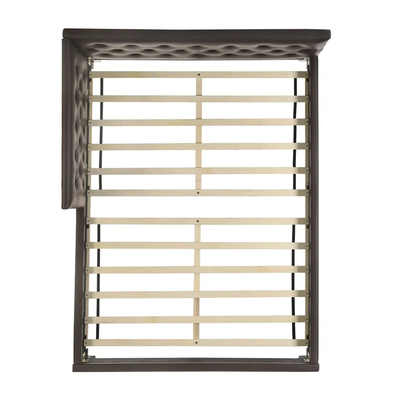 Julesburg Corner Full Bed in Brown PU