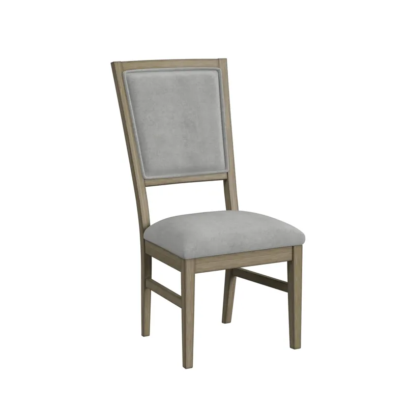 Karina Dining Side Chair with Grey Velvet in Natural (2 Per Carton)