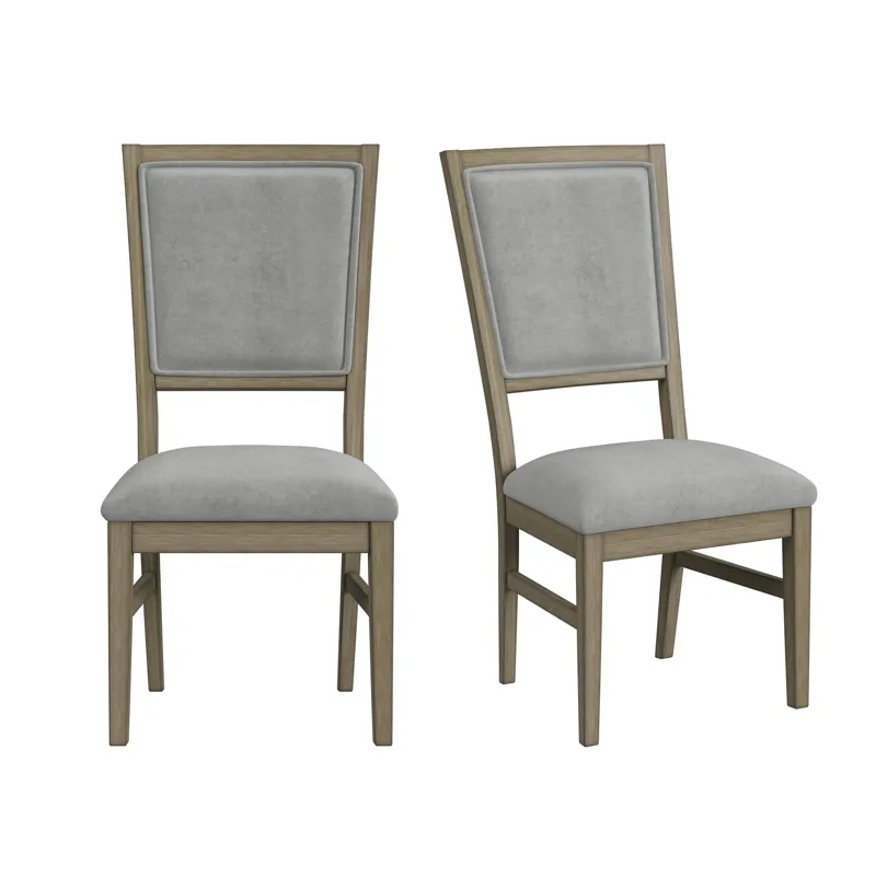 Karina Dining Side Chair with Grey Velvet in Natural (2 Per Carton)