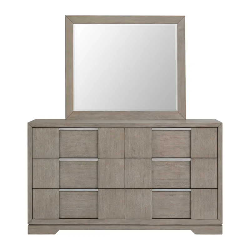 Kelis Dresser and Mirror Set in Grey