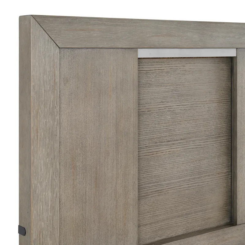 Kelis King Panel Bed with LED in Grey