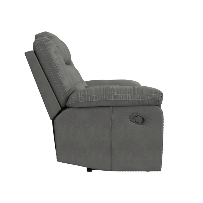 Keystone Motion Loveseat with Console in Grey