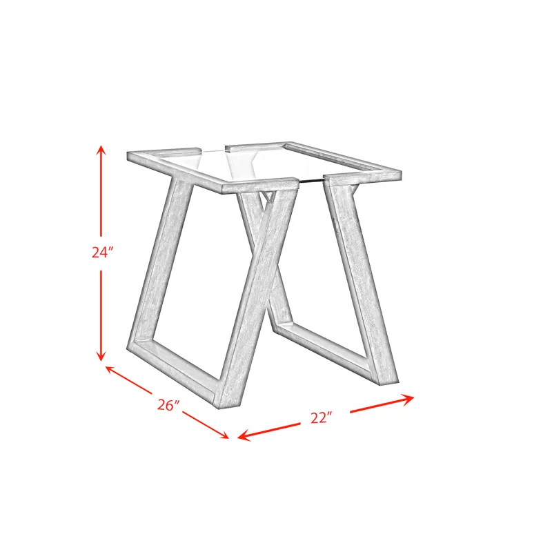 Kieran Rectangular End Table in Dark Espresso