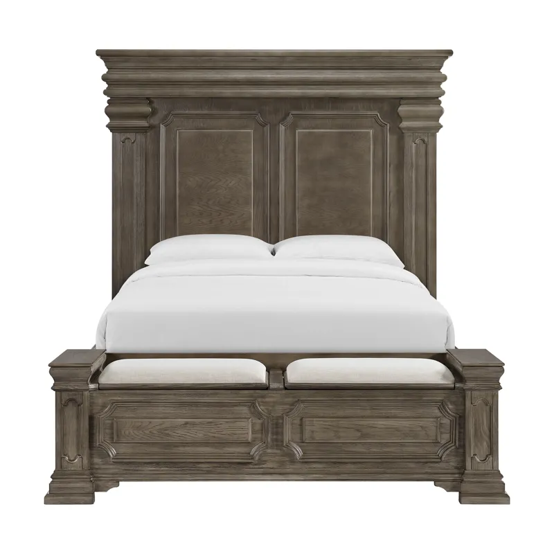 Kings Court Queen Storage Bed in Grey