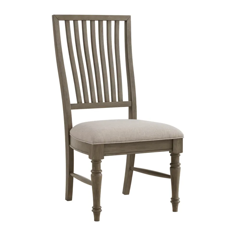 King Court Kings Court Dining Side Chair with Taupe Fabric in Grey (2 Per Carton)