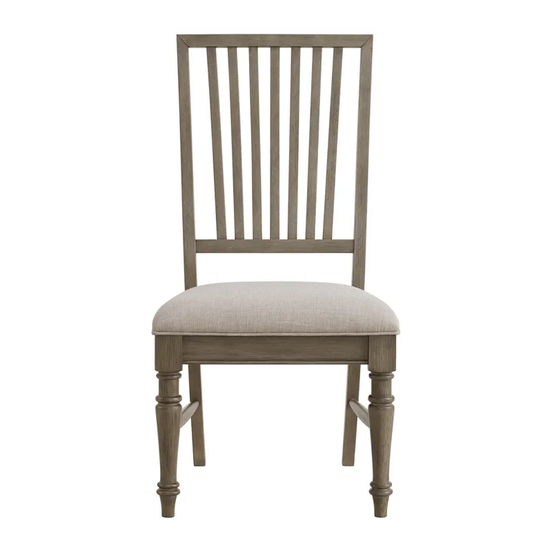 King Court Kings Court Dining Side Chair with Taupe Fabric in Grey (2 Per Carton)