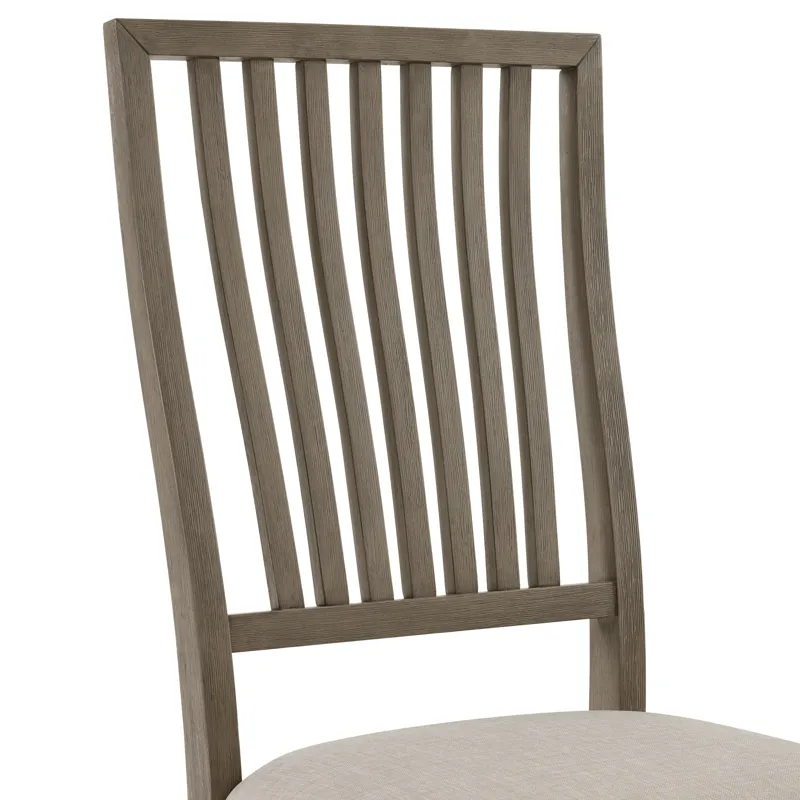 King Court Kings Court Dining Side Chair with Taupe Fabric in Grey (2 Per Carton)