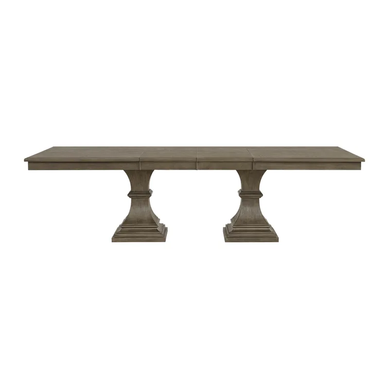 King Court Kings Court Rectangular Dining Table with 18\" Leaf in Grey
