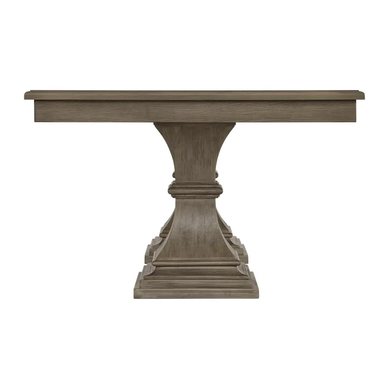 King Court Kings Court Rectangular Dining Table with 18\" Leaf in Grey